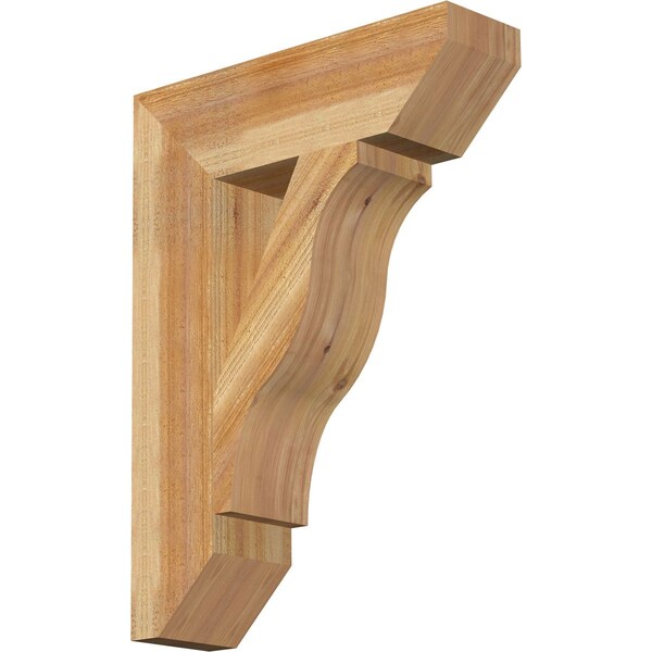 Ekena Millwork Funston Slat Rough Sawn Bracket, Western Red Cedar, 6"W x 22"D x 30"H BKT06X22X30FST06RWR - main